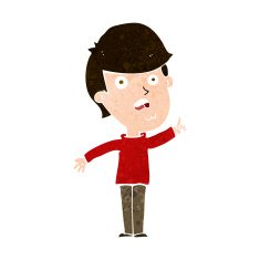 Cartoon Man Asking Question N80