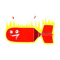 cartoon falling bomb N10
