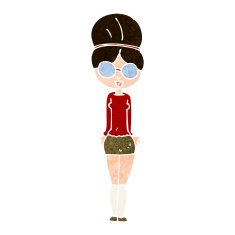 cartoon librarian woman N9