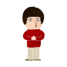 cartoon shy boy N20