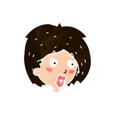 cartoon woman looking N10