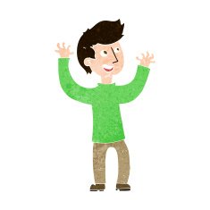cartoon happy man N468