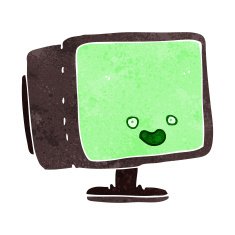 Cartoon Computer Screen N28