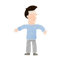 Cartoon Man Shrugging Shoulders N62