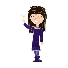 cartoon friendly witch girl N10