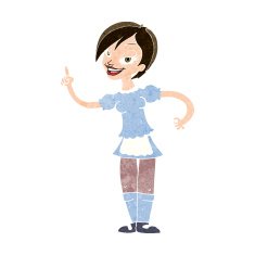 cartoon waitress taking order N19