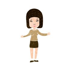 cartoon annoyed woman N184