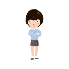 cartoon annoyed woman N185