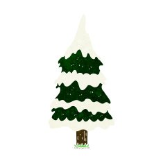 cartoon snowy tree N8