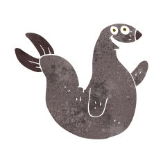 cartoon happy seal N19