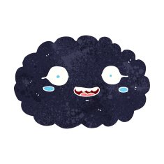 happy cartoon cloud N25