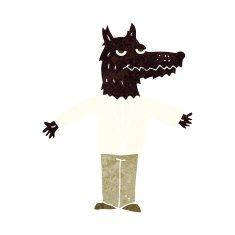 Cartoon Wolf N90