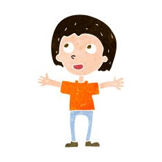 cartoon happy person N31
