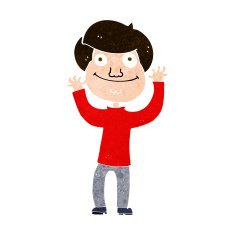cartoon happy boy N237
