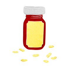 cartoon jar of pills N19
