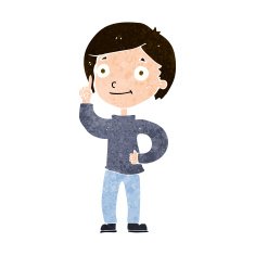 cartoon boy with idea N80