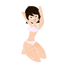 cartoon sexy woman posing N9