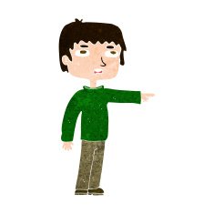 Cartoon Boy Pointing N31
