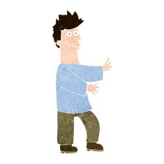 cartoon happy man N471