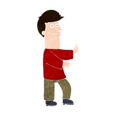cartoon man gesturing N31