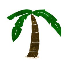 Cartoon Palm Tree N75