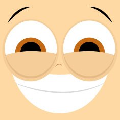 Funny Cartoon Character Face Illustration Editable N6