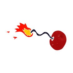 cartoon round bomb N10