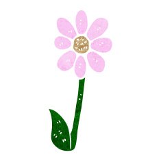 cartoon flower N416