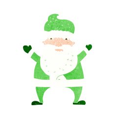 cartoon stressed out santa N10