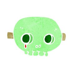 cartoon skull mask N21
