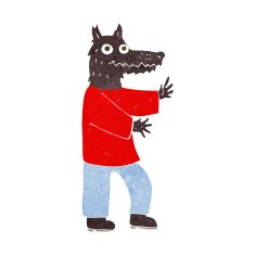 cartoon funny werewolf N15