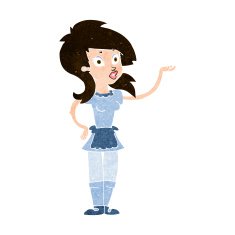 cartoon pretty waitress N10