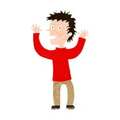 cartoon excited boy N148