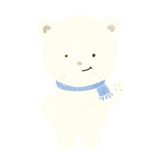 cute cartoon polar bear N57