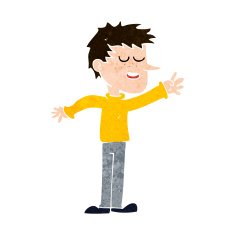 cartoon happy man reaching N10