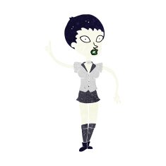 cartoon halloween girl N20