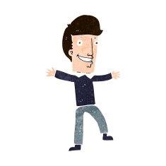 cartoon happy man N472