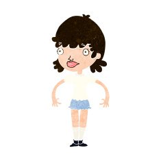 cartoon happy woman N258