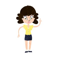 cartoon happy woman with idea N10