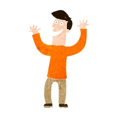 cartoon excited man N97