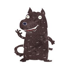 cartoon happy dog N75
