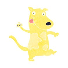 cartoon happy dog N76