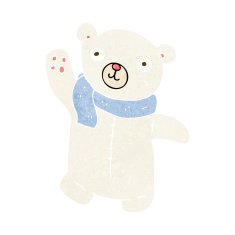 cute cartoon polar teddy bear N7