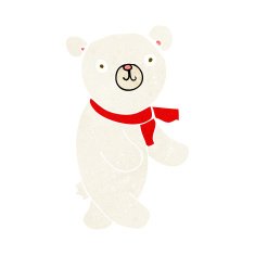 cute cartoon polar teddy bear N8