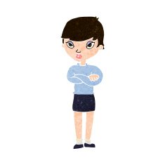 cartoon annoyed woman N186