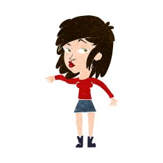 cartoon woman playing it cool N10