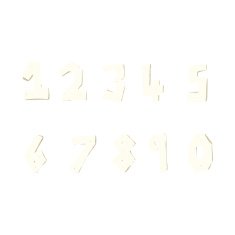 cartoon wooden numbers N10