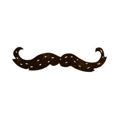 cartoon mustache symbol N10