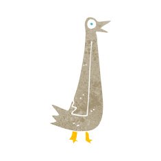 funny cartoon bird N167
