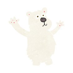 cartoon funny polar bear N7